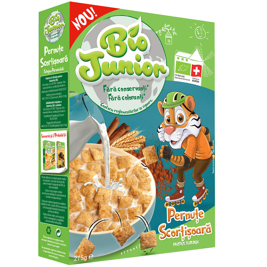 Cereals, cinnamon pernuts, 275 gr, Bio Junior