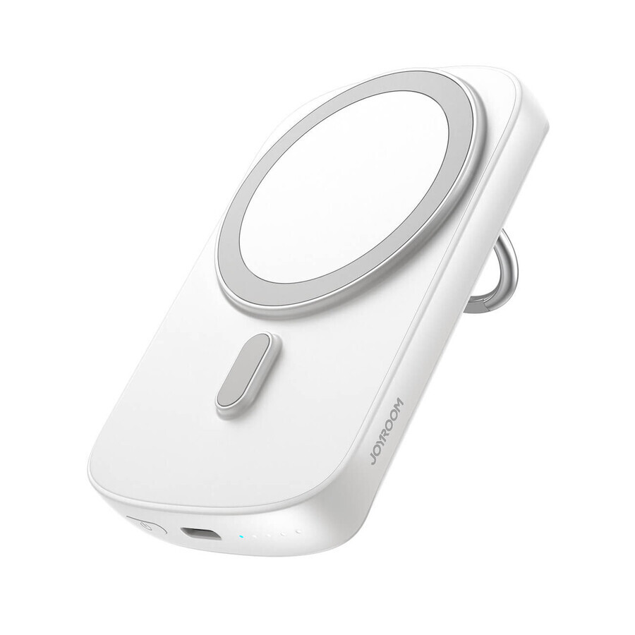 Joyroom Induktions-Powerbank 6000mAh mit Ring und Ständer bis zu 20W weiß (JR-W030)