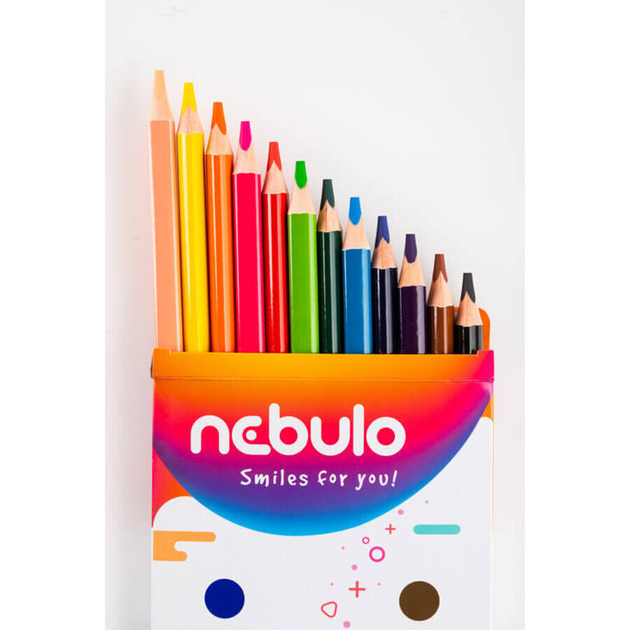 Crayons triangulaires Jumbo Nebulo 12 couleurs