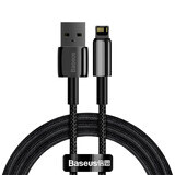 Baseus Tungsten USB - Lightning kabel 2,4 A 1 m zwart (CALWJ-01)