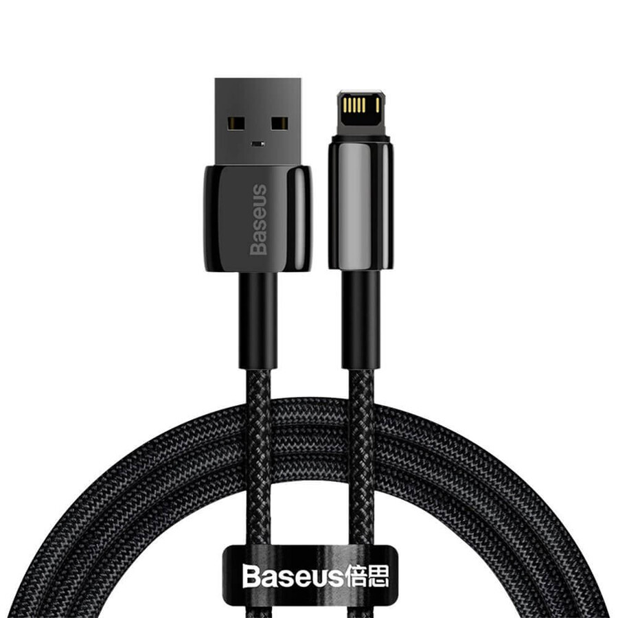 Baseus Tungsten Câble USB - Lightning 2,4 A 1 m noir (CALWJ-01)