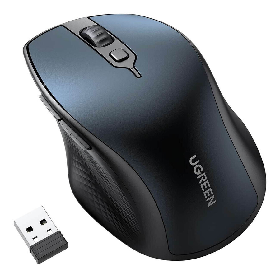 Ratón inalámbrico Ugreen MU101 ergonómico Bluetooth 2,4 GHz - azul