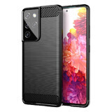 Funda flexible Carbon Case Samsung Galaxy S21 Ultra 5G negra