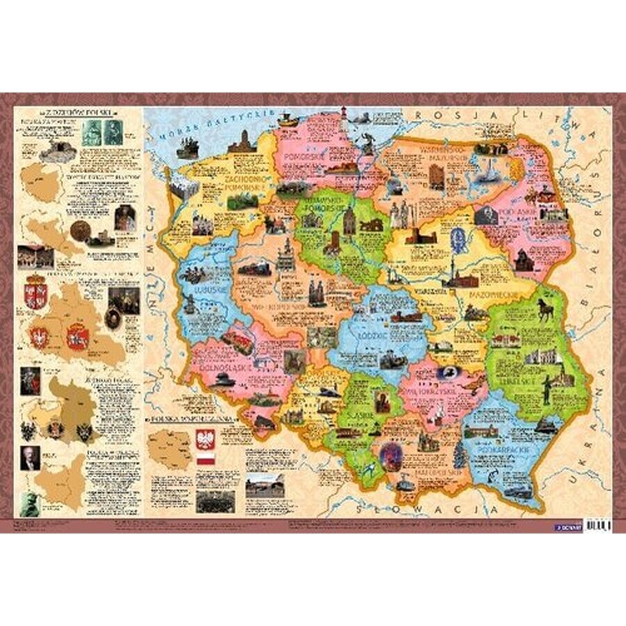 Polen Voivodships-contourkaart 1:1 500 000