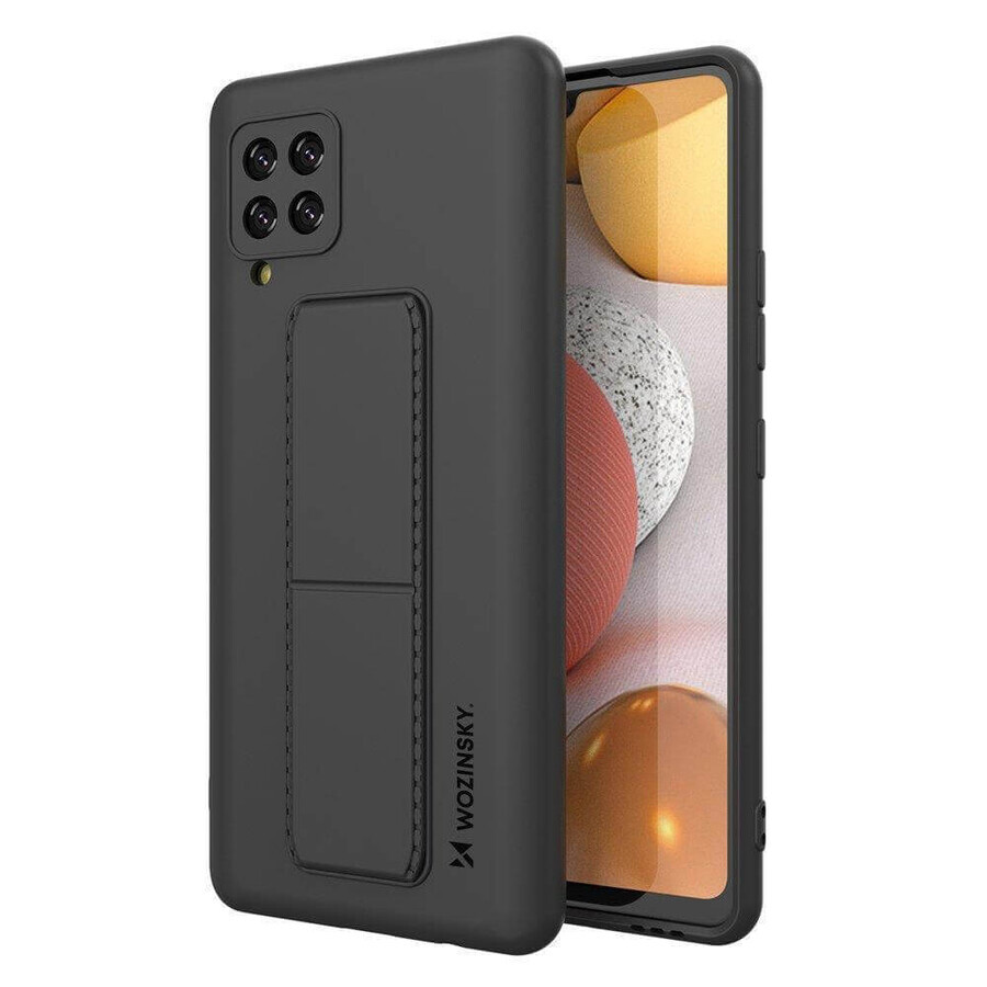 Wozinsky Kickstand Case Custodia in silicone con supporto Samsung Galaxy A42 5G nero