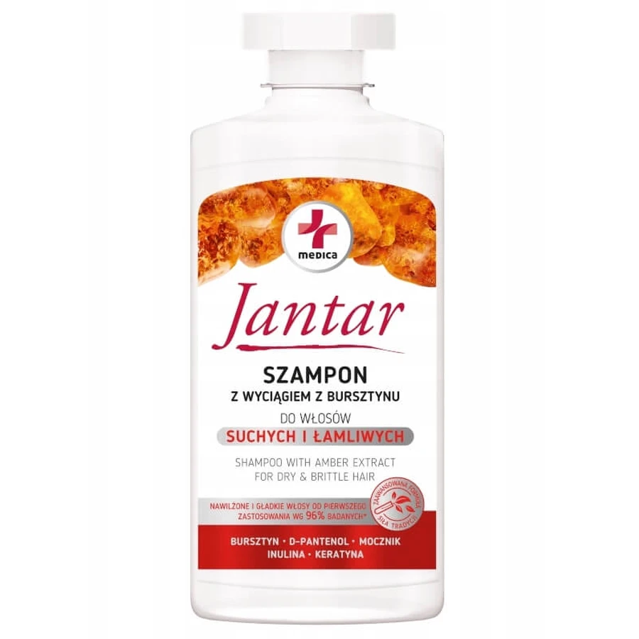 Jantar Medica Moisturizing Shampoo for dry and brittle hair with amber extract, 330 ml