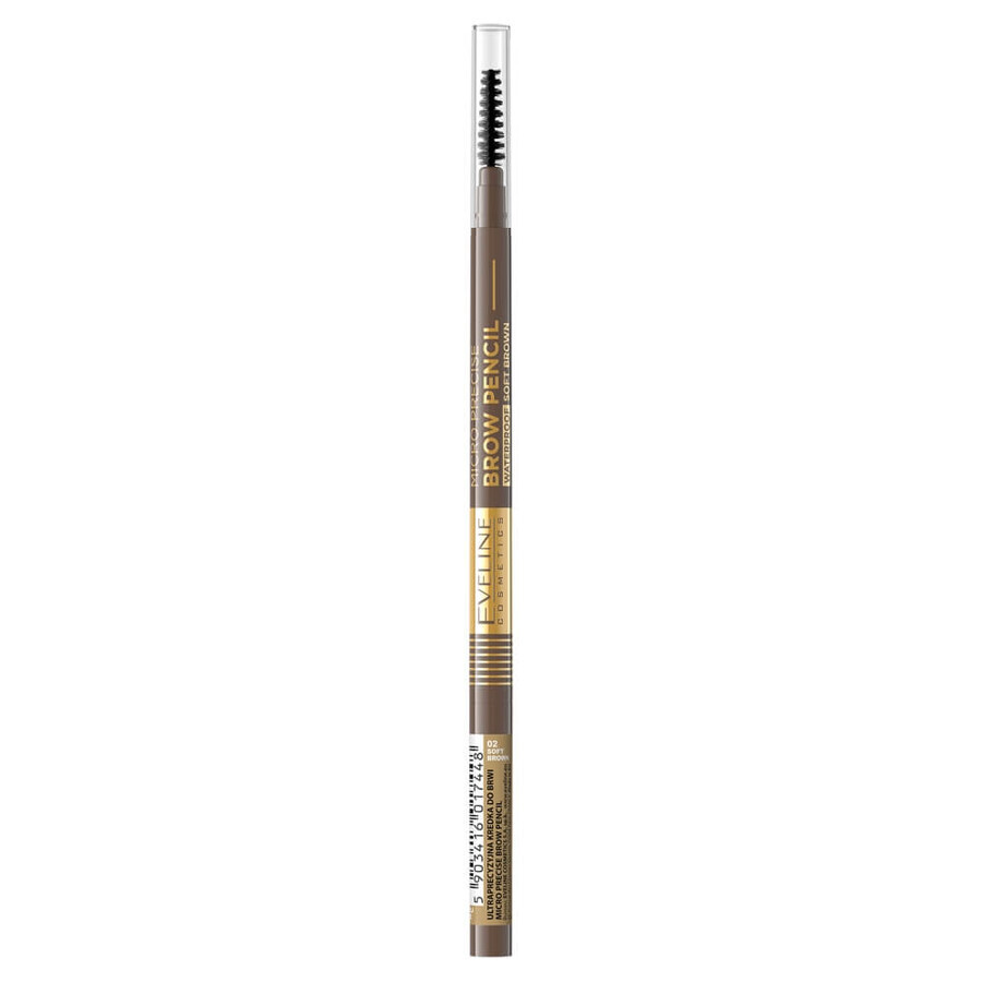 Boutique Eveline Cosmetics Micro Precise Ultra Precise Eyebrow Pencil 02 Soft Brown, 1 pièce Eveline Cosmetics Micro Precise Ultra Precise Eyebrow Pencil 02 Soft Brown, 1 pièce