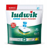 Ludwik All in 1 Maxx Power Dishwasher Tablets, mint, 41 pcs.