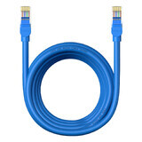 Ethernetkabel Baseus Hoge Snelheid Cat 6 RJ-45 1000Mbps 5m rond - blauw