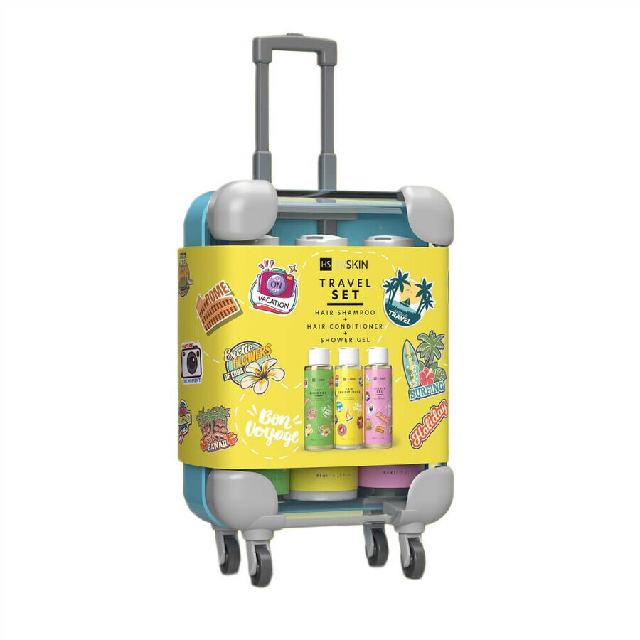 Cumpără HiSkin Suitcase Șampon pentru păr 95ml + Balsam pentru păr 95ml + Gel de duș 95ml HiSkin Suitcase Șampon pentru păr 95ml + Balsam pentru păr 95ml + Gel de duș 95ml