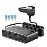Încărcător auto Joyroom 9in1 JR-CL06 154W 5x USB-A / USB-C / 3x priză brichetă PD QC PPS - negru