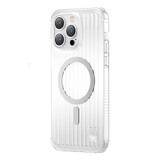 Kingxbar PQY Go Out-serie magnetische iPhone 14 MagSafe zilver case