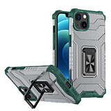 Crystal Ring Case carcasă hibrid blindată capac + suport magnetic iPhone 13 mini verde