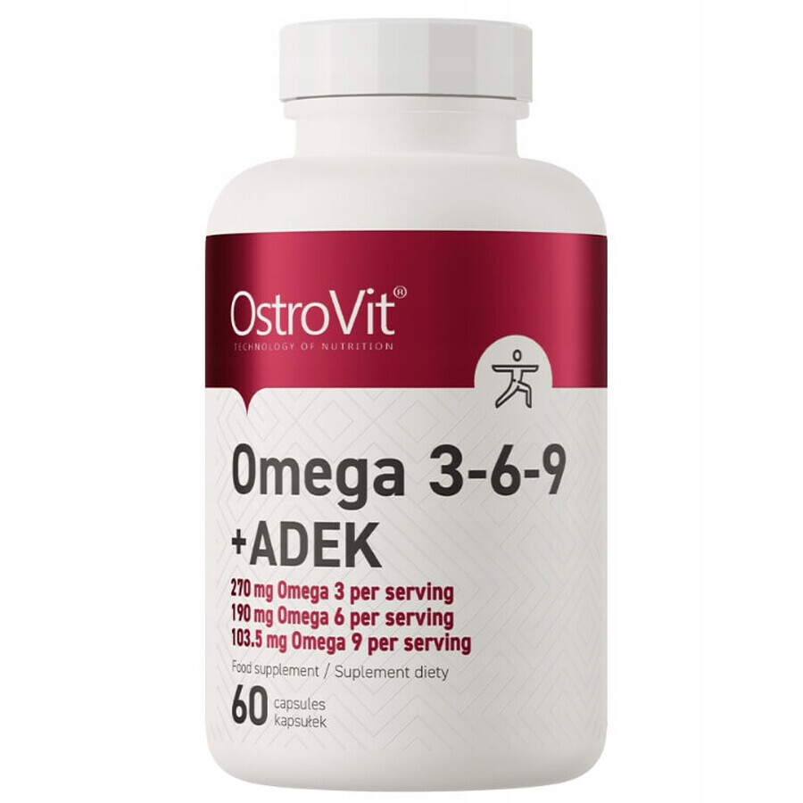 OstroVit Omega 3-6-9 + ADEK, 60 capsules