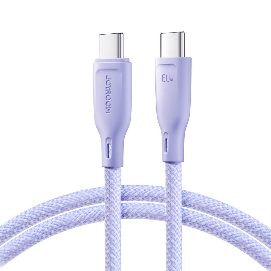 Joyroom Multi-Color Series S-A34 Câble USB-C / USB-C PD 60W 1m - violet