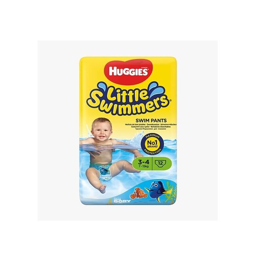 Comprar Braguitas de baño impermeables Little Swimmers nº 3-4, 7-15 Kg, 12 piezas, Huggies Braguitas de baño impermeables Little Swimmers nº 3-4, 7-15 Kg, 12 piezas, Huggies