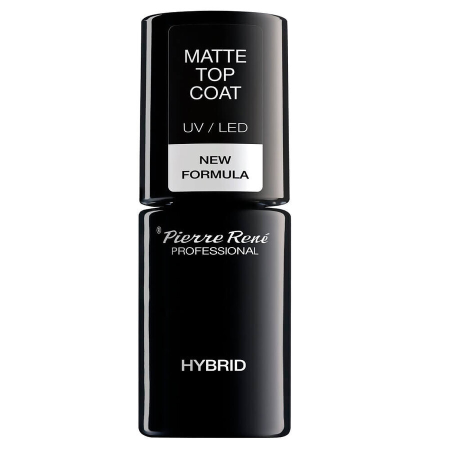Pierre Rene Matte Top Coat Top coat opacizzante per smalti ibridi, 6 ml