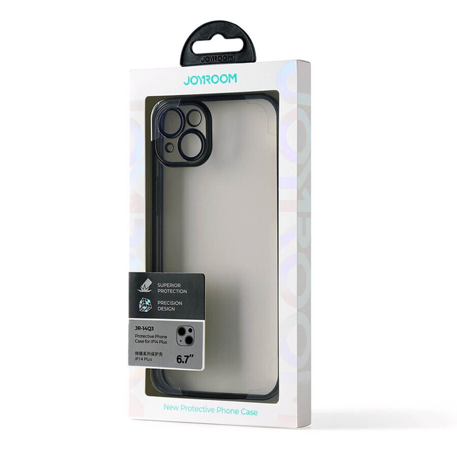 Joyroom 14Q Case Tasche für iPhone 14 Plus Hülle mit Metallrahmen schwarz (JR-14Q3-schwarz)