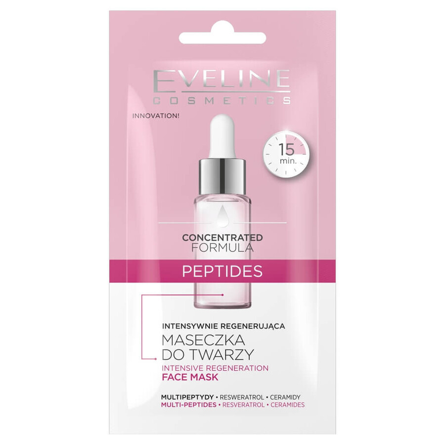 Winkel op Eveline Cosmetics Geconcentreerde Formule Intensief Regenererend Peptiden Gezichtsmasker, 8 ml Eveline Cosmetics Geconcentreerde Formule Intensief Regenererend Peptiden Gezichtsmasker, 8 ml