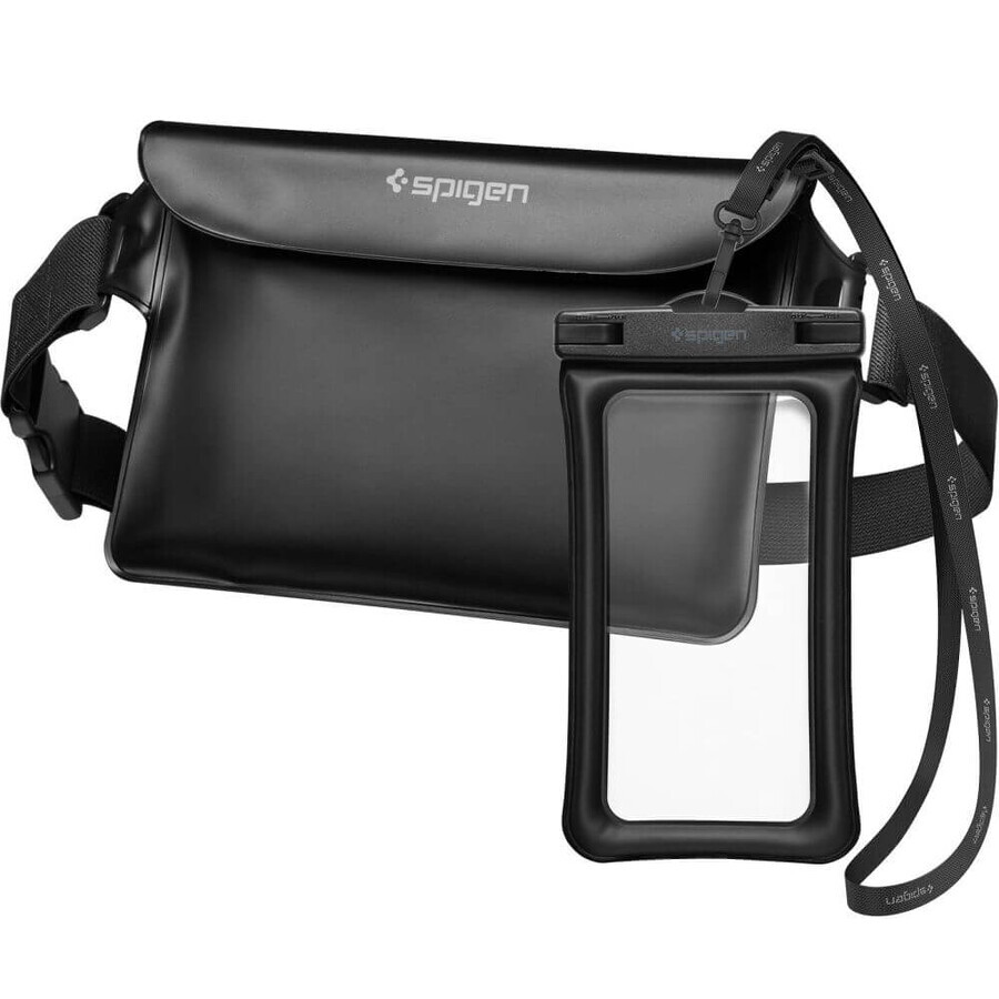Spigen Aqua Shield A621 wasserdichte Hüfttasche + Schwimmtasche - schwarz