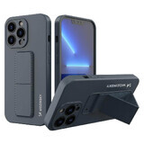 Wozinsky Kickstand Case funda de silicona con soporte iPhone 13 mini azul marino