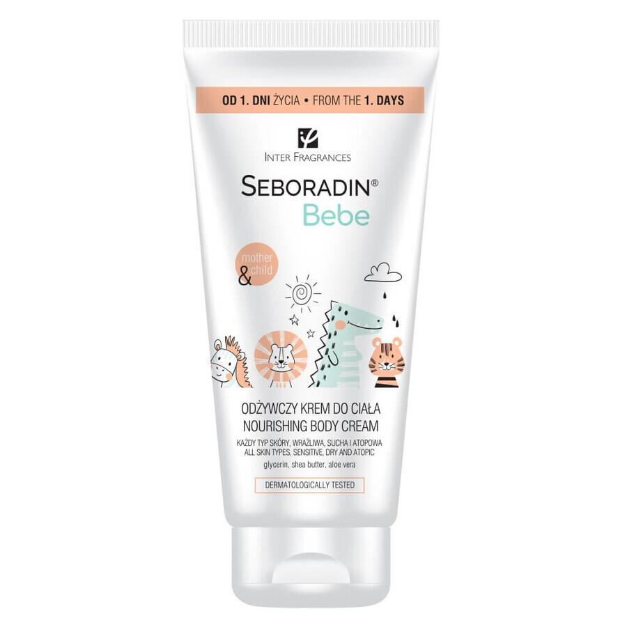 Seboradin Bebe Crème corporelle nourrissante pour enfants, 200 ml