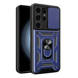 Carcasă Hybrid Armor Camshield pentru Samsung Galaxy S24 Ultra blindată cu capac pentru cameră - albastru