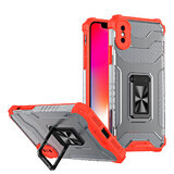 Crystal Ring Case carcasă hibrid blindată capac + suport magnetic iPhone XS Max roșu