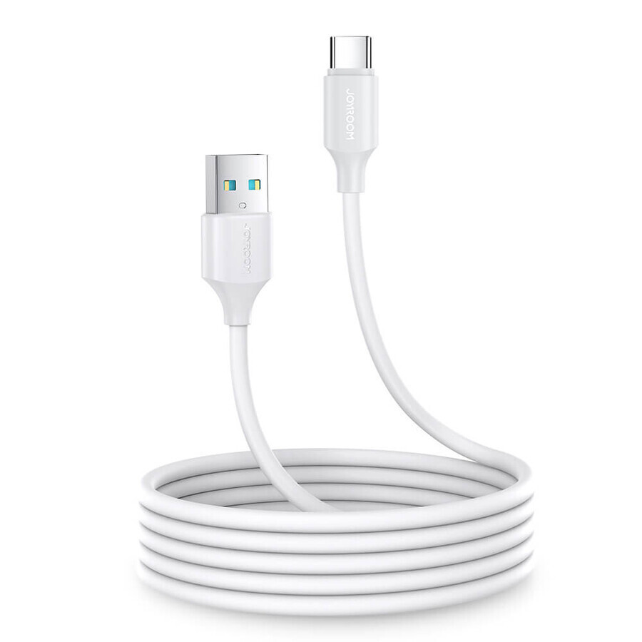 Joyroom Langdurige serie A9 USB-A / USB-C 3A 2m kabel - wit