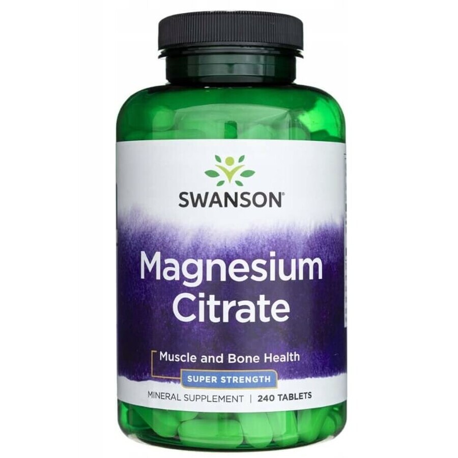 Swanson Citrat de magneziu, 240 comprimate