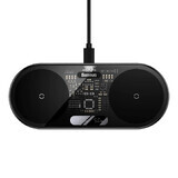 Baseus Digital LED Display dual wireless charger with digital display 20W black (WXSX010101).