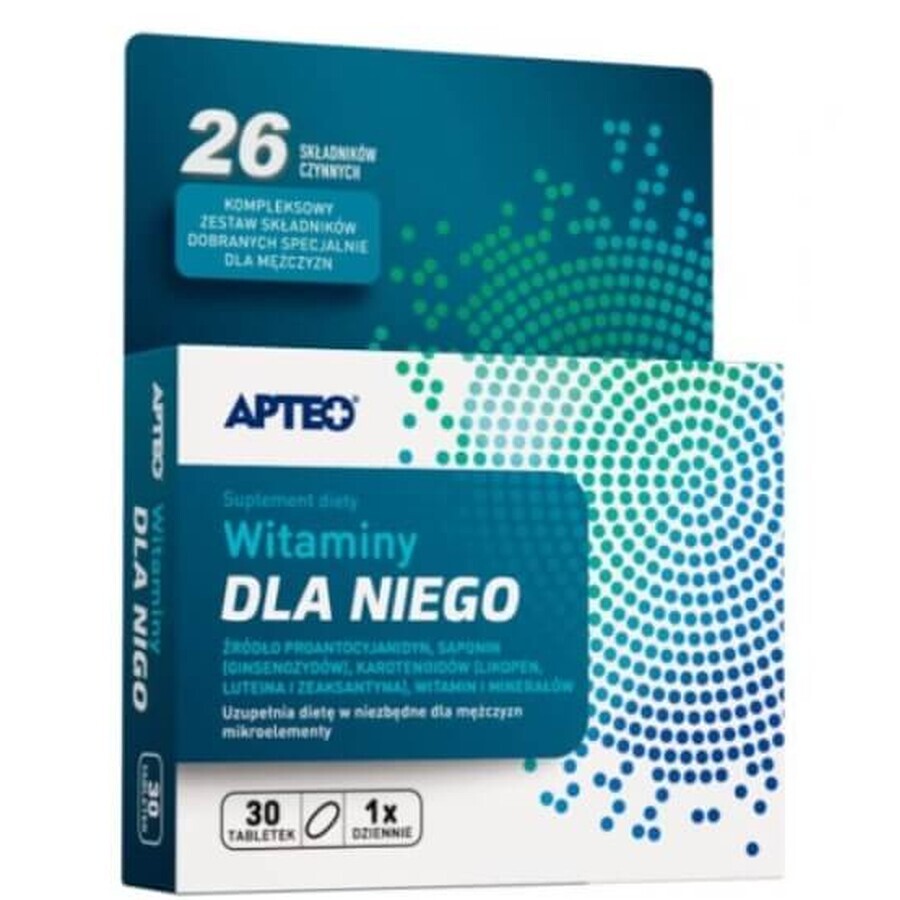 Apteo Vitaminen voor Mannen, 30 tabletten