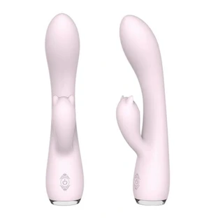 Fanny Verlichte vibrator met 9 vibratiestanden in de vorm van een konijn Lichtroze