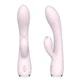 Fanny Verlichte vibrator met 9 vibratiestanden in de vorm van een konijn Lichtroze