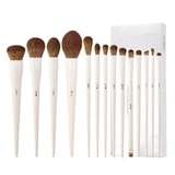 Jessup Luxury Light Gray Comprehensive Brush Set für Augen- und Gesichts-Makeup T329, 14 Teile