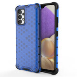 Husă blindată Honeycomb cu ramă din gel Samsung Galaxy A03s (166.5) albastru