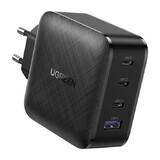 Ugreen GaN PPS 65W USB / 3x USB Type C QC 3.0 Power Delivery SCP FCP AFC (gallium nitride) fast charger black (CD224 70774)