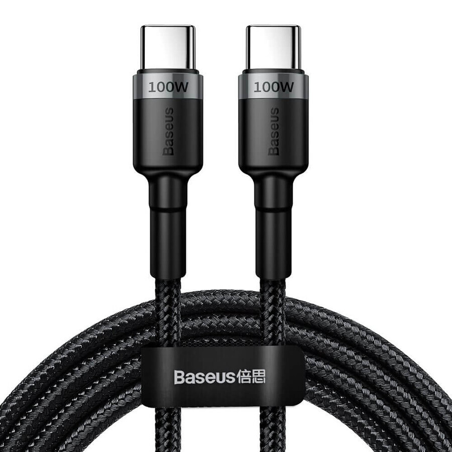 Baseus CATKLF-ALG1 USB-C - USB-C PD QC 100W 5A 2m kabel - grijs
