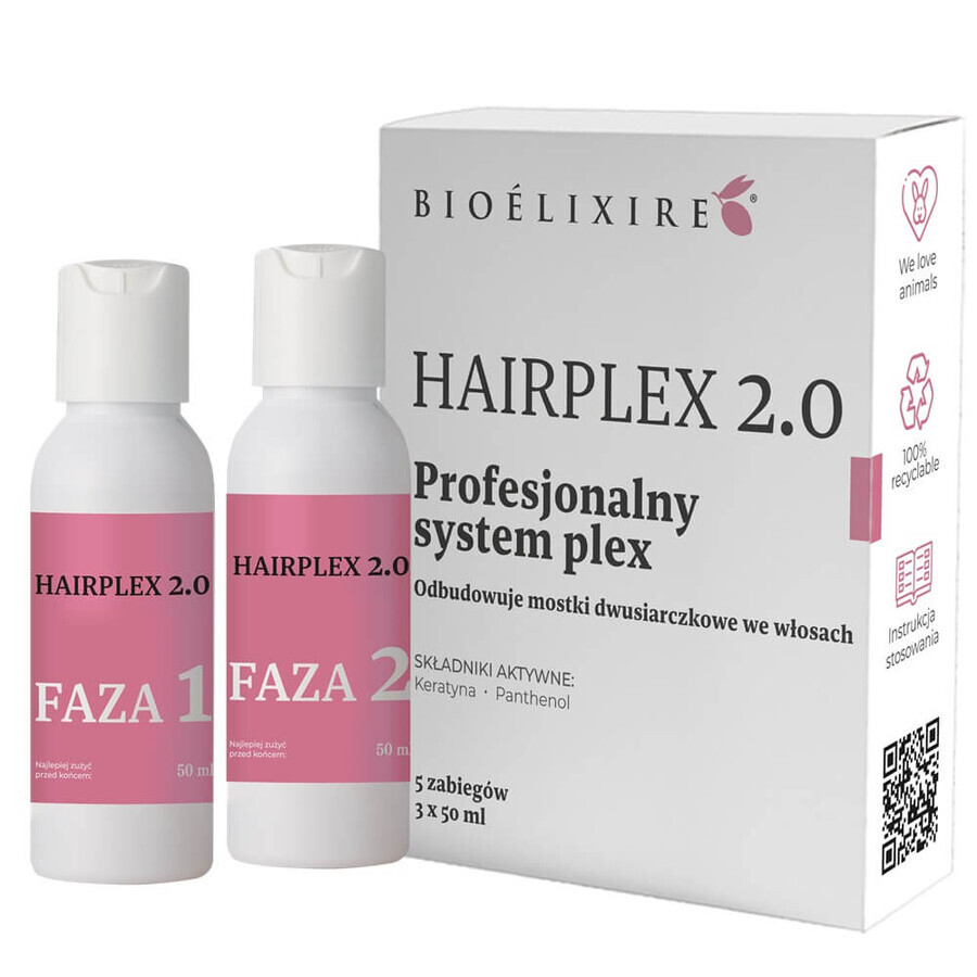 Bioelixire Hairplex 2.0 Tratament reparator profesional pentru părul deteriorat chimic, 150 ml