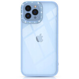 Kingxbar Sparkle Series iPhone 13 Pro hoesje met kristallen achterkant blauw