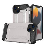 Hybrid Armor carcasă hibridă blindată iPhone 13 argintiu