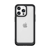 Carcasă ranforsată cu ramă flexibilă pentru iPhone 15 Pro Outer Space - negru