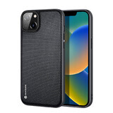 Dux Ducis Fino custodia rivestita in nylon per iPhone 14 Plus nero