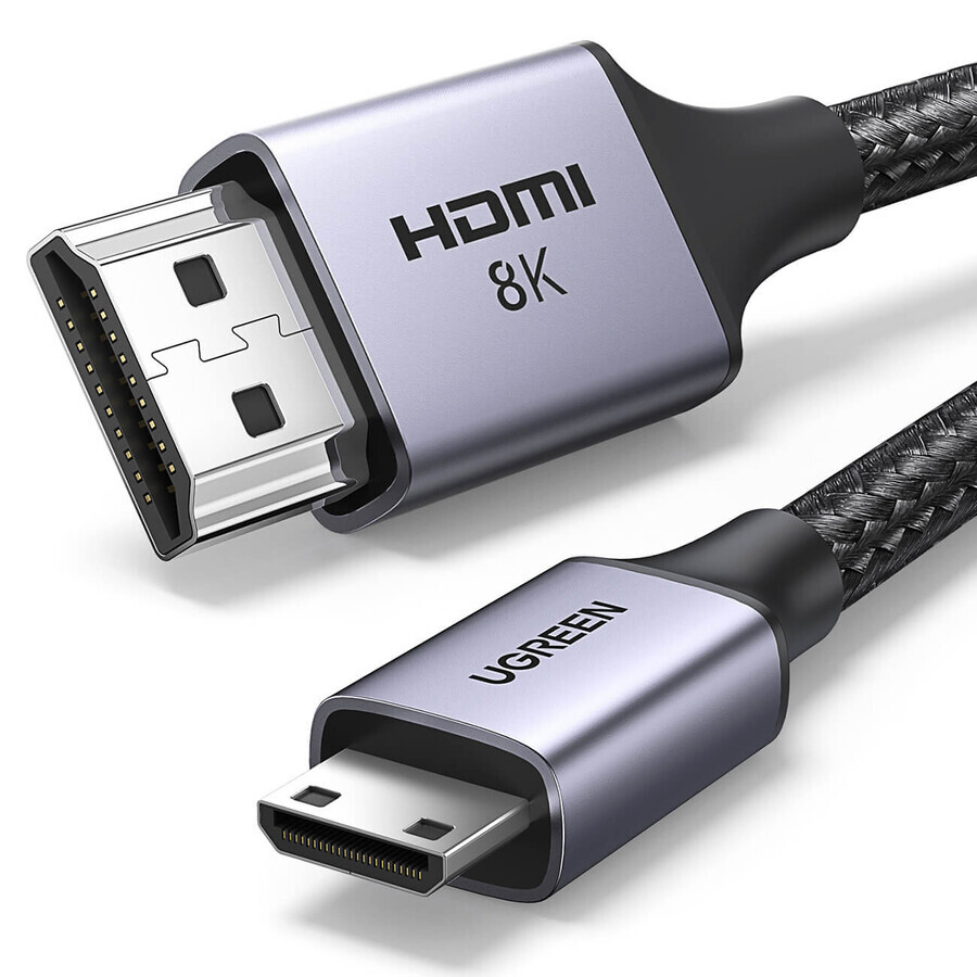 Ugreen HD163 15514 mini HDMI / HDMI 2.1 8K câble de 1m - gris