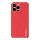 Dux Ducis Yolo elegante custodia in ecopelle per iPhone 13 Pro rosso