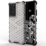 Husă blindată Honeycomb cu ramă din gel Samsung Galaxy S22 Ultra transparent