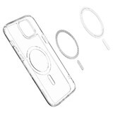 Custodia Spigen Crystal Hybrid MagSafe per iPhone 15 Plus - trasparente