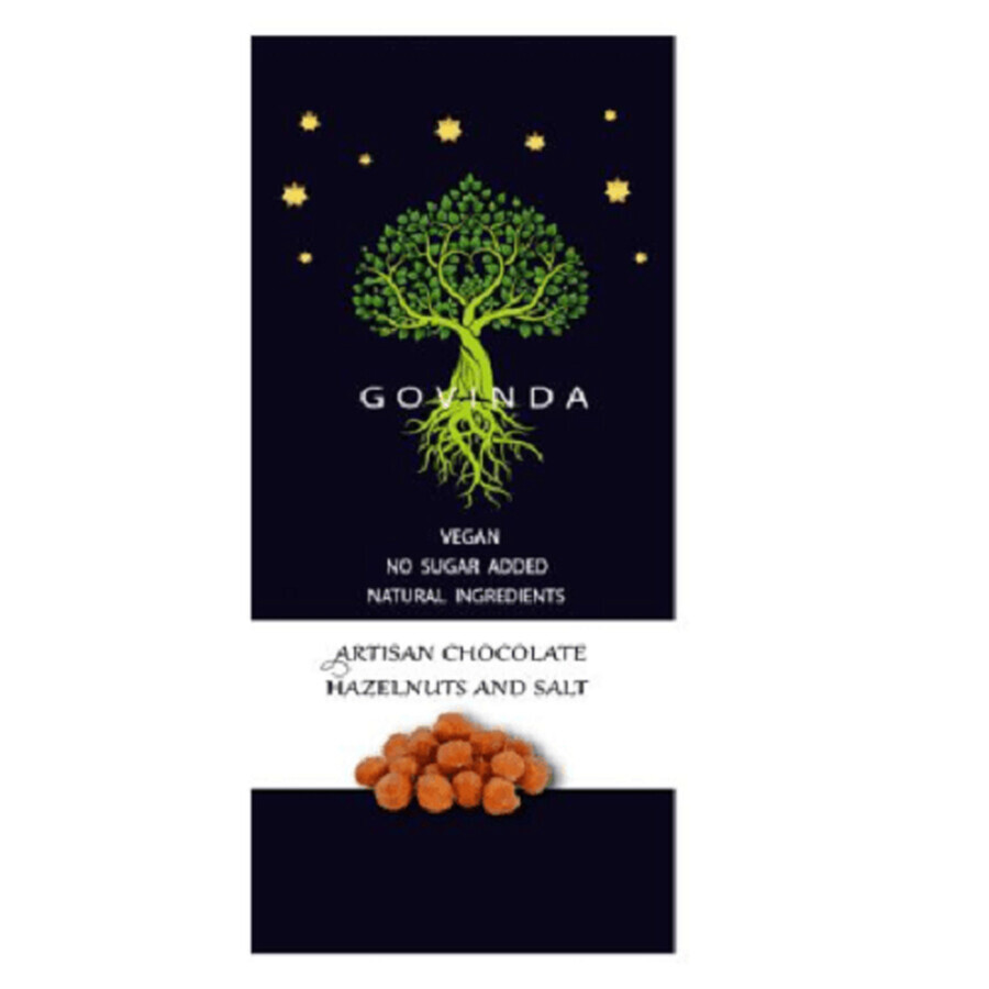 Comprar Chocolate vegano artesanal con avellanas y sal, 100 g, Govinda Chocolate vegano artesanal con avellanas y sal, 100 g, Govinda