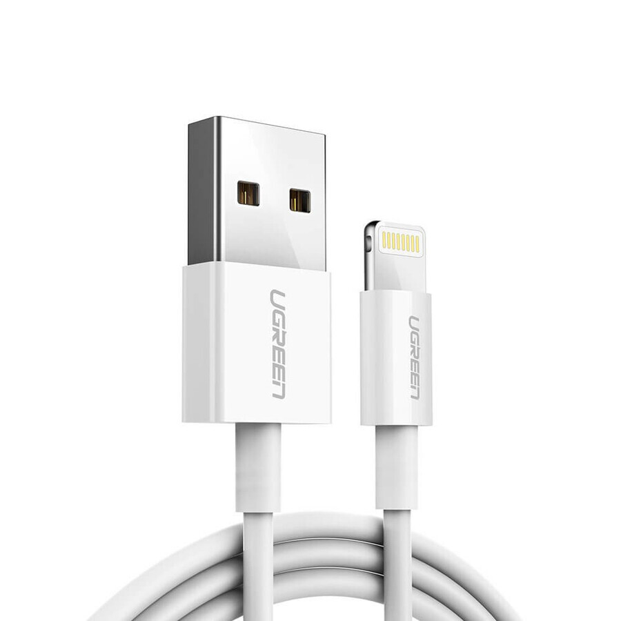 Ugreen cable US155 20728 USB-A / Lightning MFi 2.4A 1m - blanco
