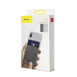 Baseus self-adhesive card case for phone documents gray (ACKD-B0G)